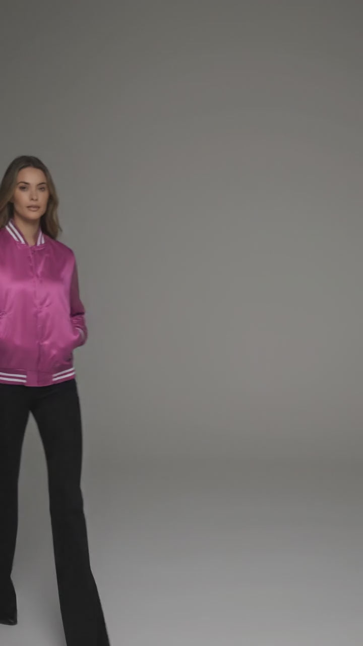 Pink Lagoon Women’s Pink Varsity Jacket