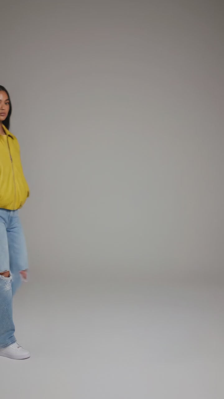 Lemon Glow Aura Women’s Varsity Jacket
