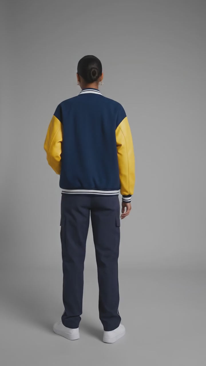 Navy Gold Legacy Women’s Varsity Jacket