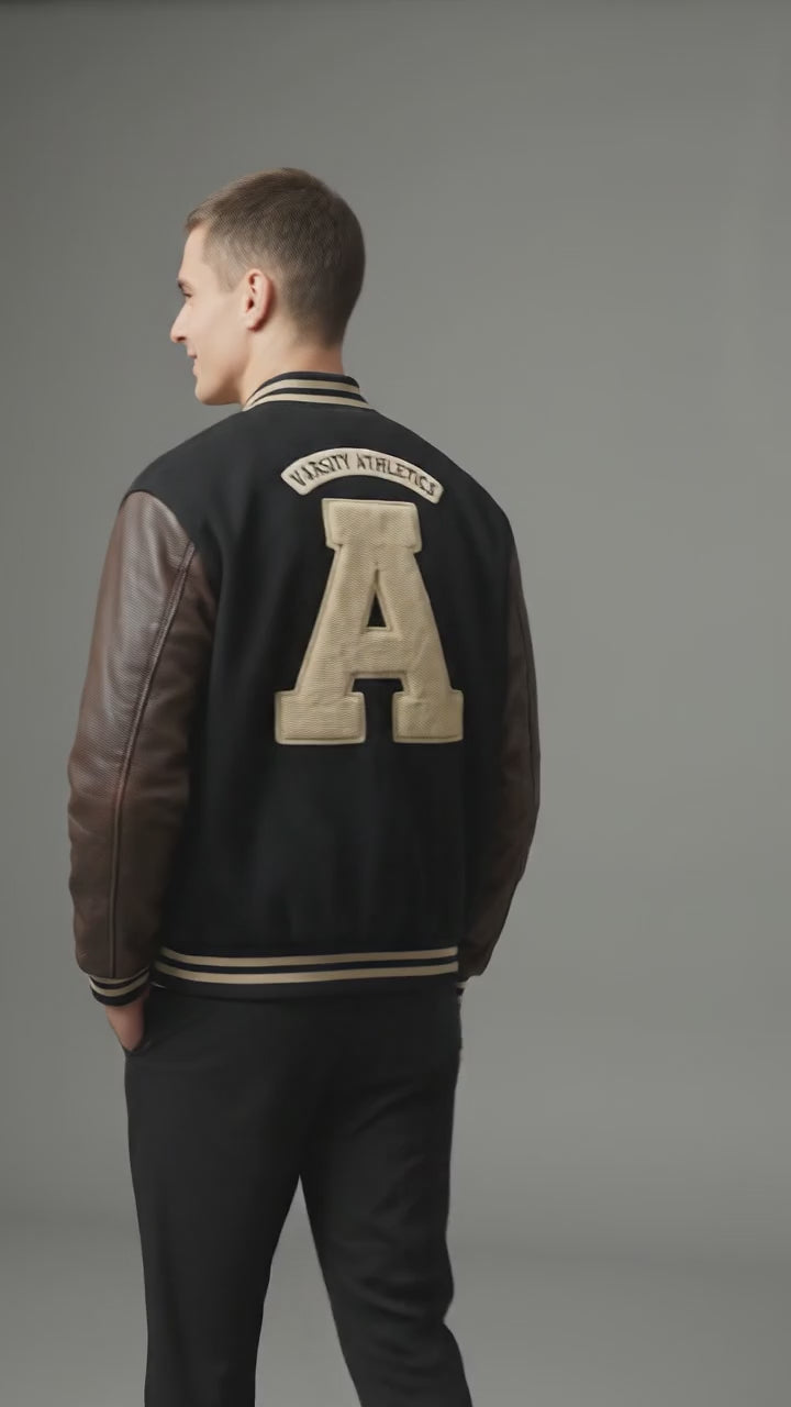 Men’s Vintage Varsity College Jacket – Baseball Bomber Style
