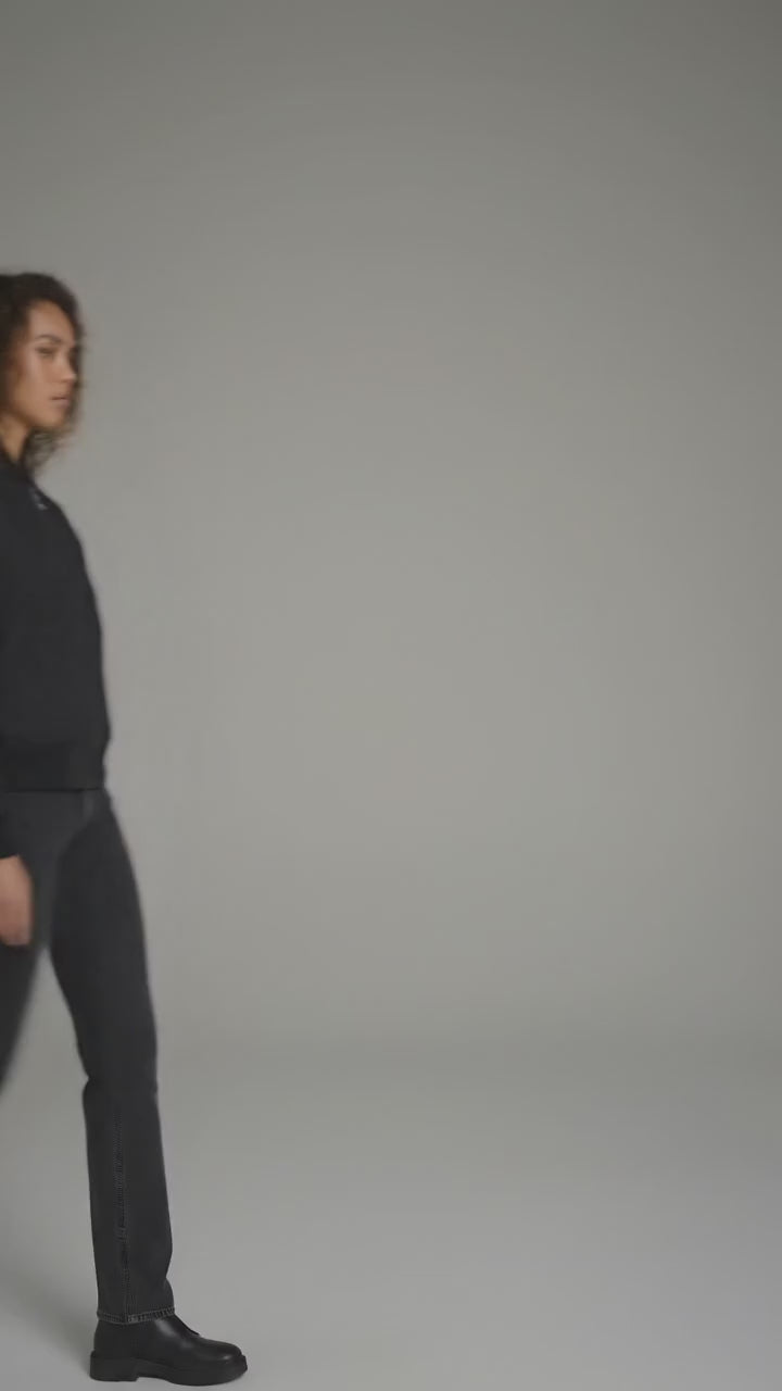Black Night Spark Varsity Streetwear Jacket