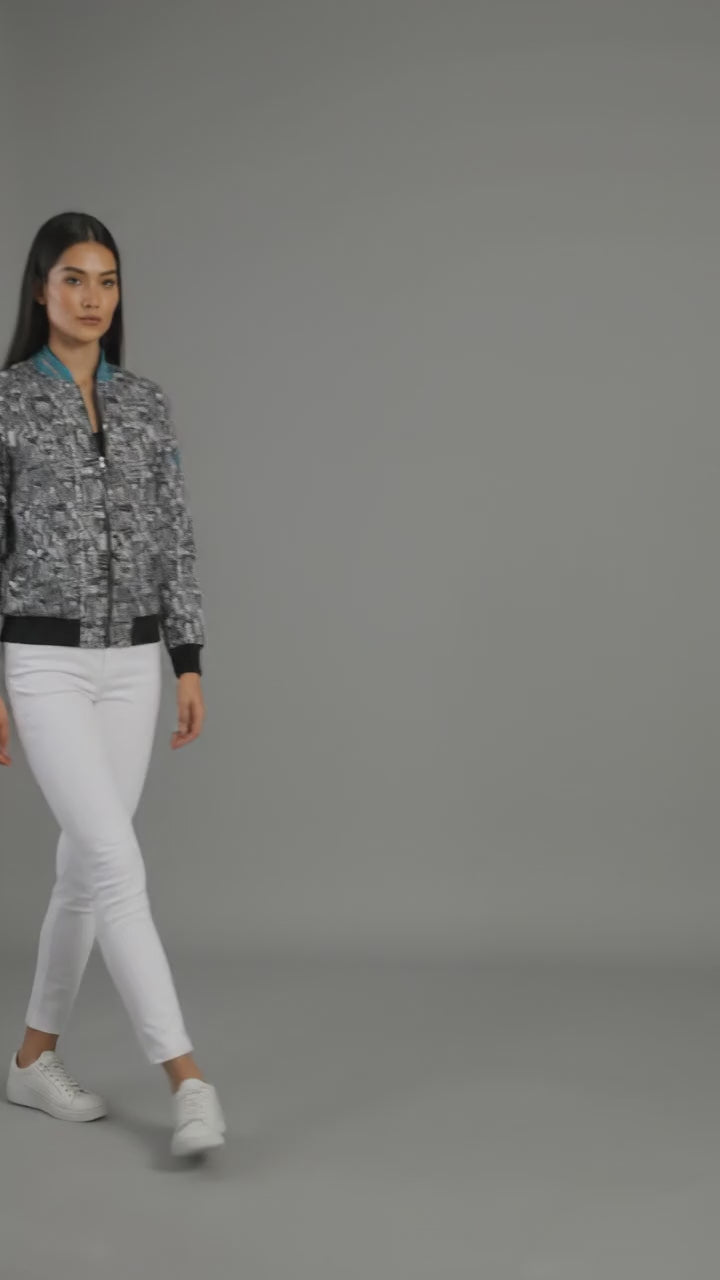 Aura Print Women’s Varsity Jacket
