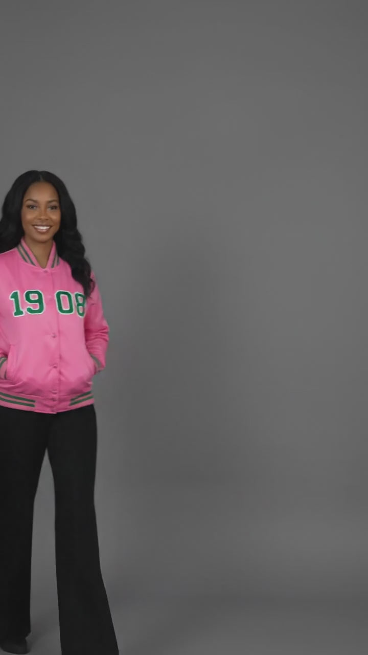 Pink Storm Women’s Varsity Bomber Jacket