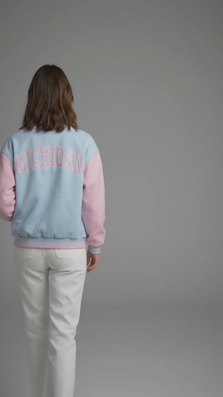 Blush Blue Women’s Varsity Jacket