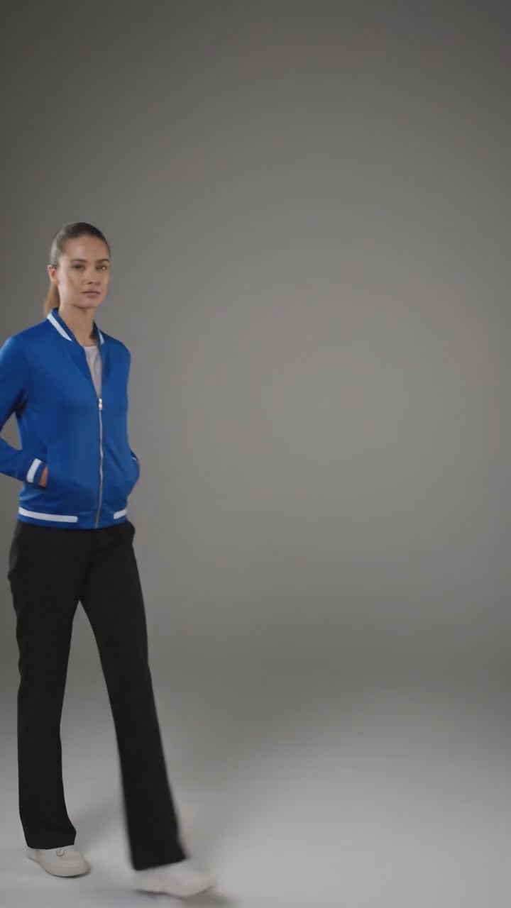 Blue Elegance Leather Jacket