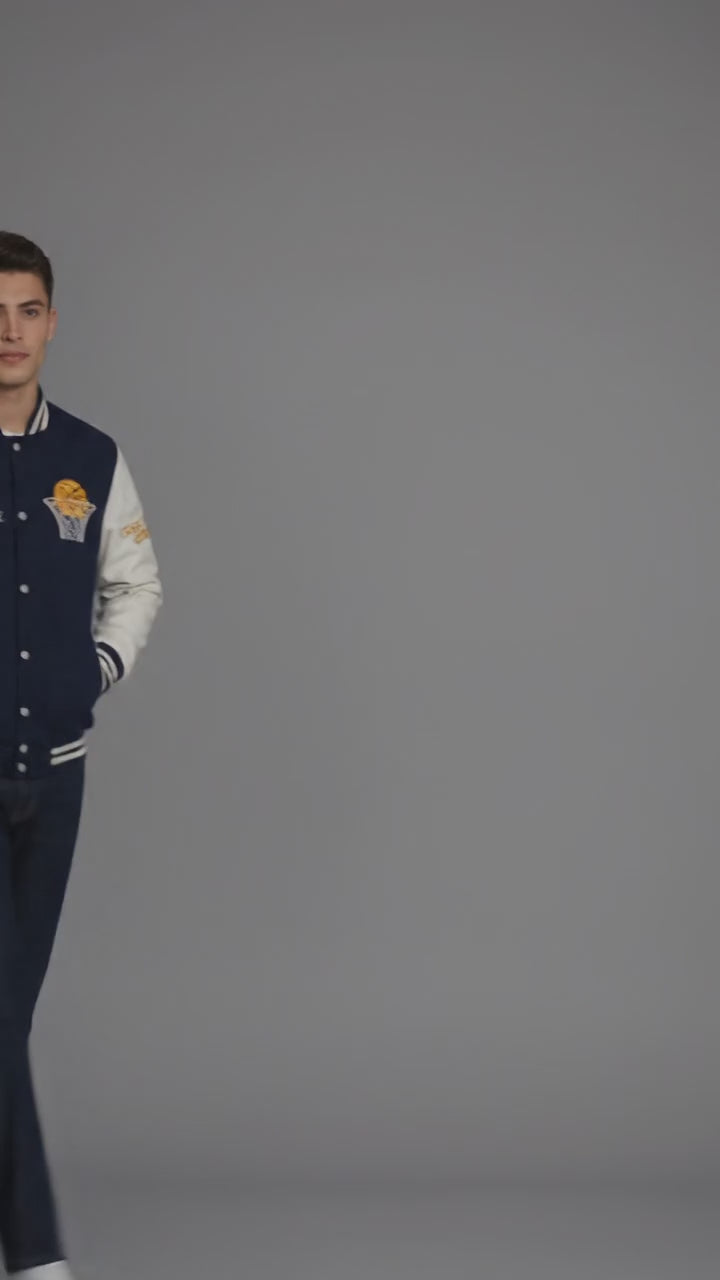 Custom Basketball Varsity Jacket – Embroidered Letterman Style