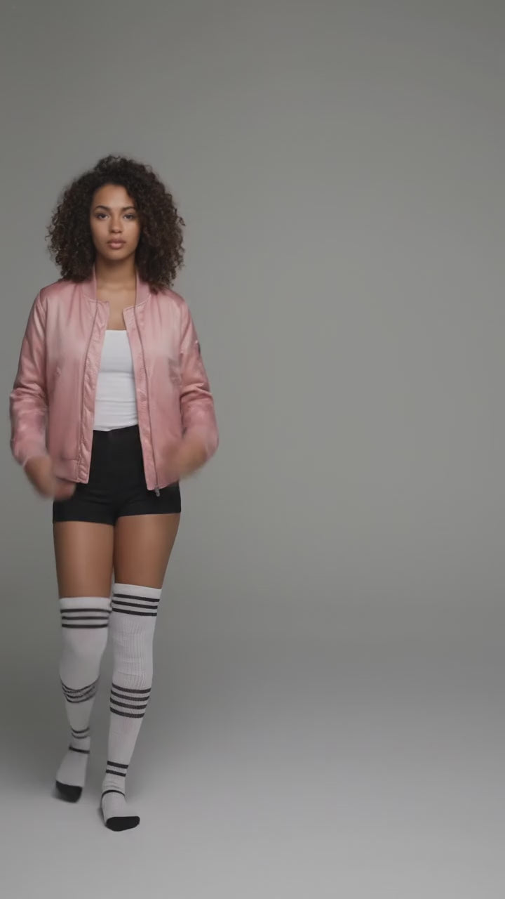 Peachy Pink Urban Varsity Jacket