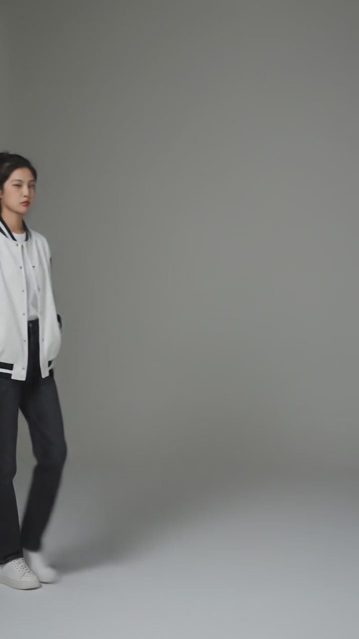 Monochrome Edge Women’s Varsity Jacket