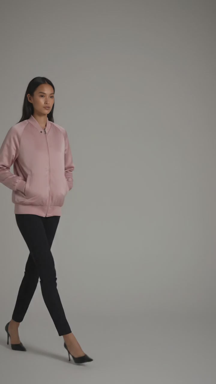 Blush Pink Women’s Varsity Jacket