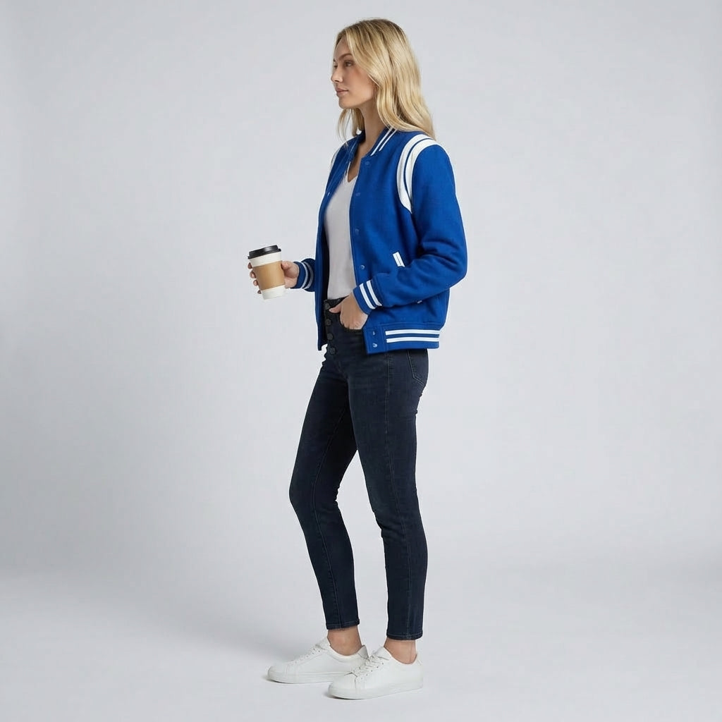 Arctic Blue Women’s Varsity Jacket