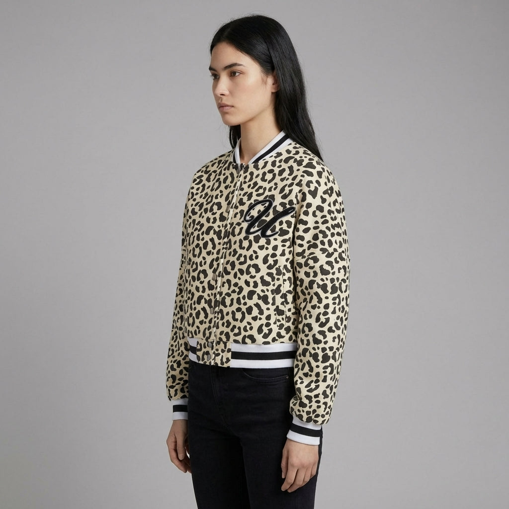 Printed Women’s Street Style Varsity Jacket